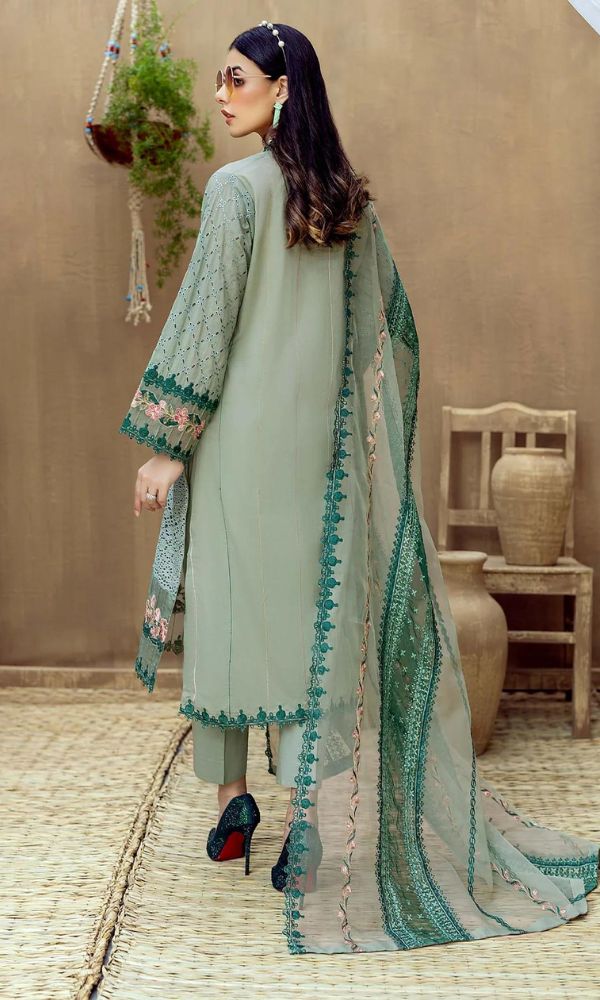 Lawn 3pc heavy embroidered suit