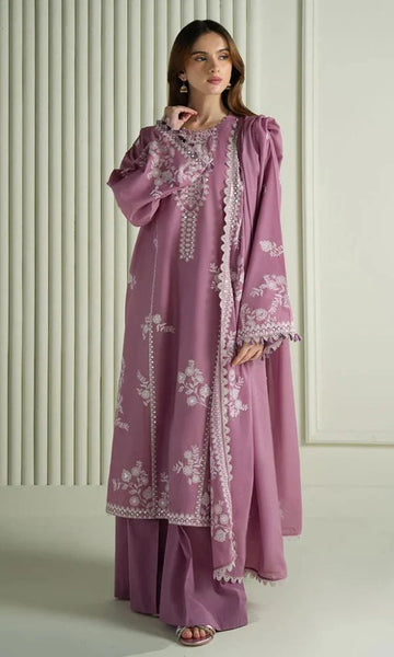 Lawn 3pc unstitched embroiered suit summer collection