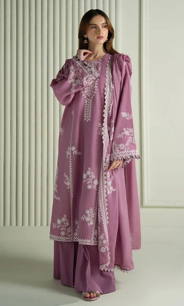 Lawn 3pc unstitched embroiered suit summer collection