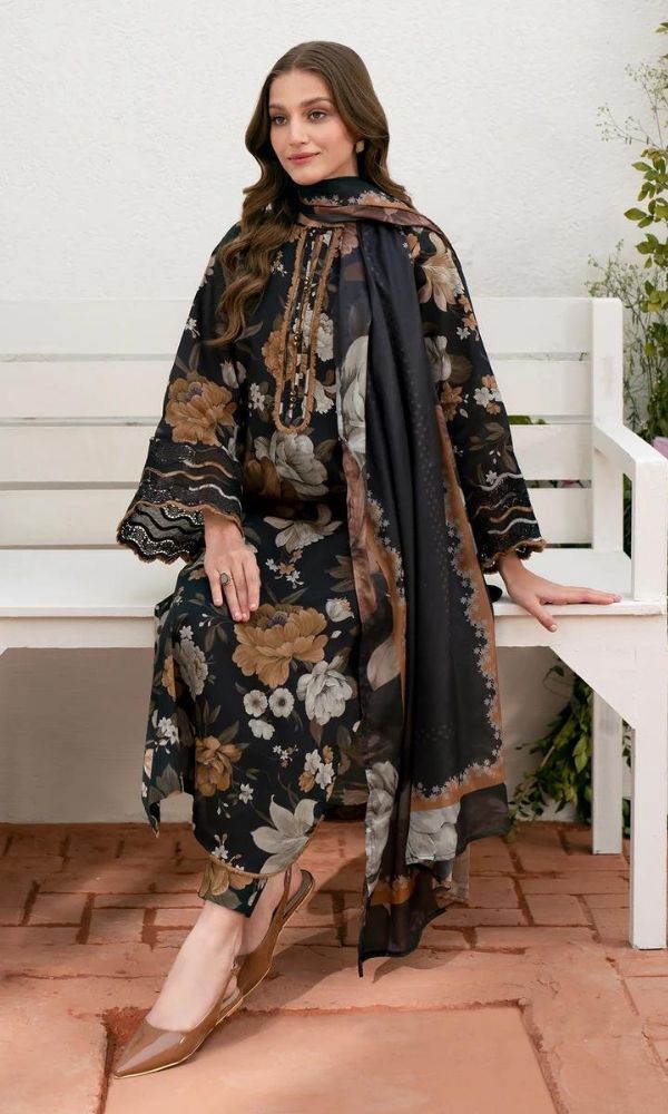 Lawn 3pc unstitched digital printed suit