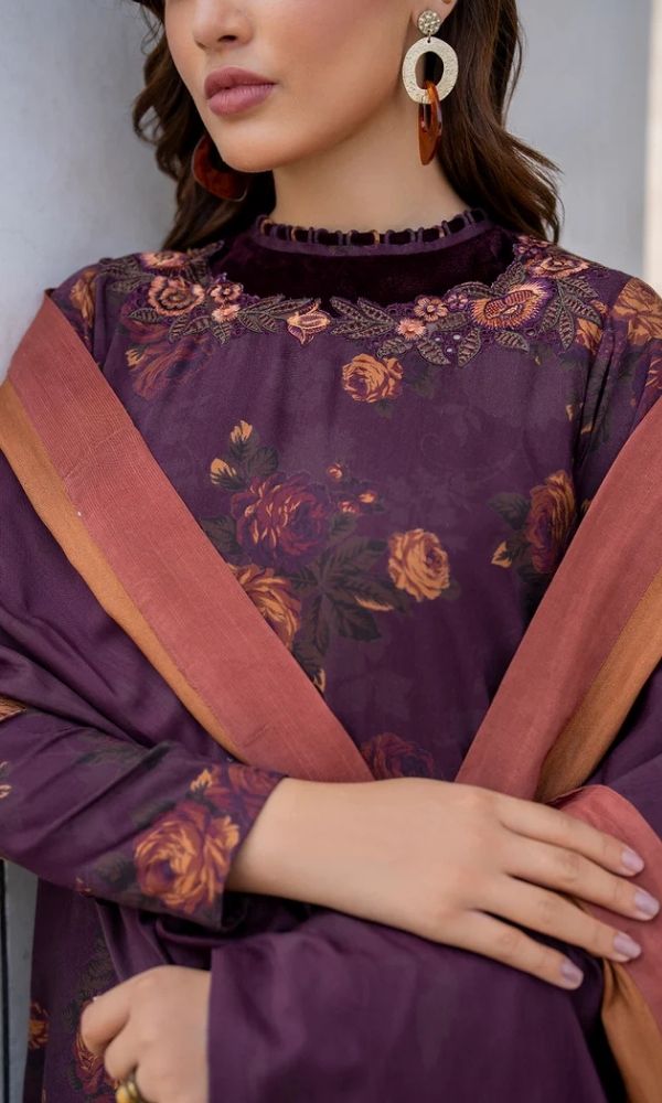 Khaddar 3pc unstitched digital printed suit