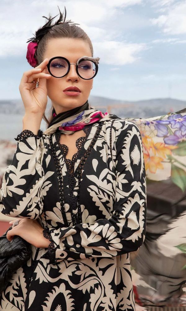 Lawn fabric 3pc unstitched digital printed eid collection