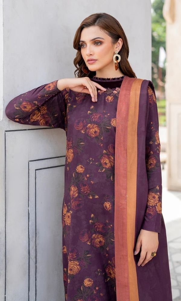 Khaddar 3pc unstitched digital printed suit