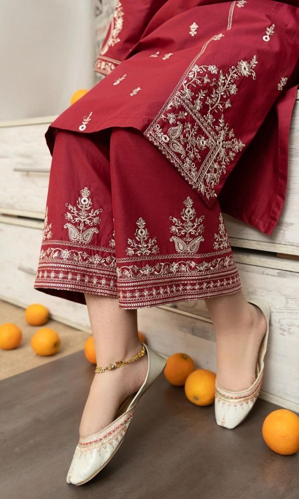 Dhanak 3pc unstitch heavy embroidered suit with poly woolen shawl