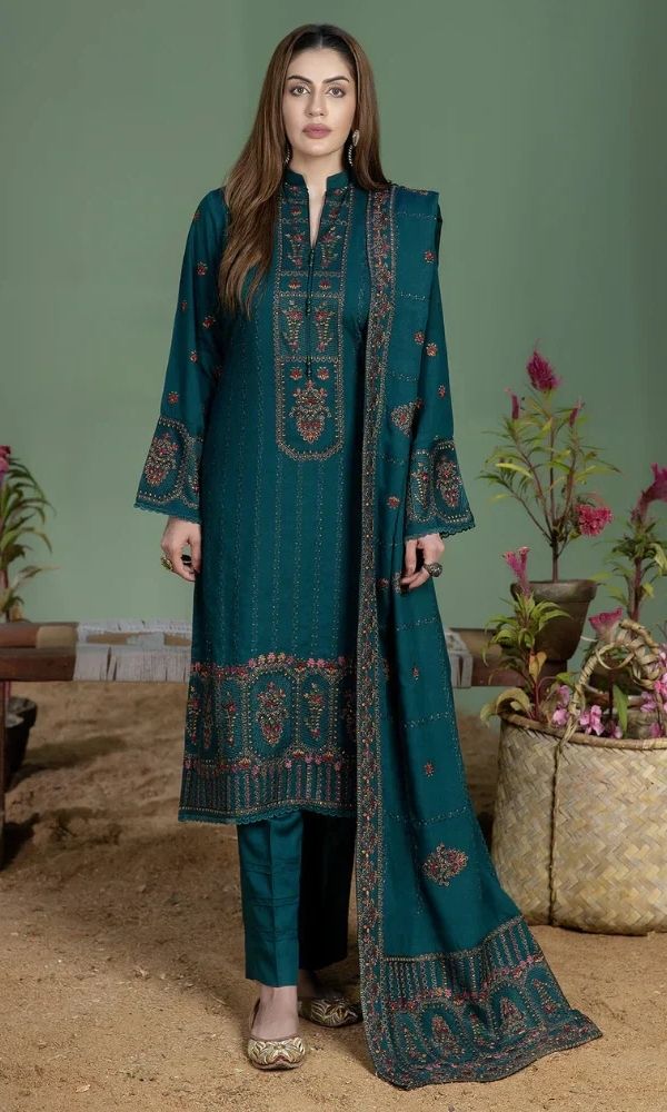 Lawn unstitched embroidered summer collection suit
