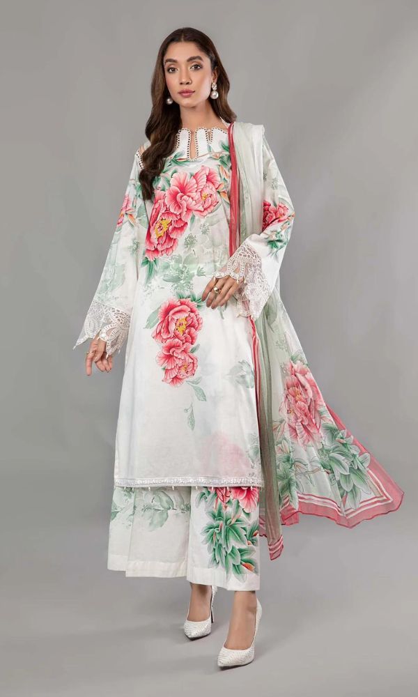 Lawn 3pc unstitched digital printed suit