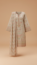 Ivory Petal embroidered lawn suit