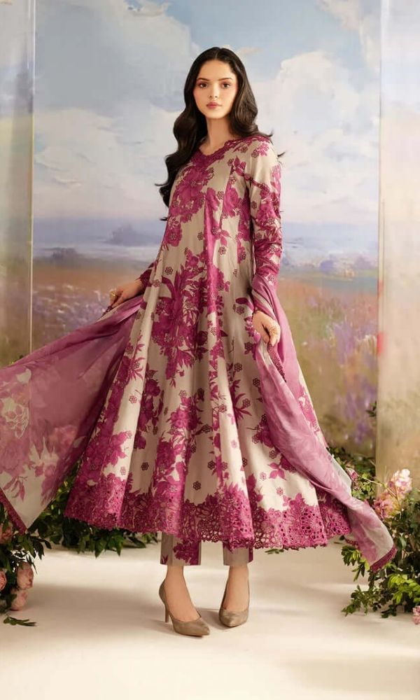 Khaddar 3pc unstitched digital printed collection with patches