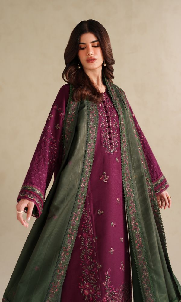 Lawn 3pc unstitched embroidered summer collection suit