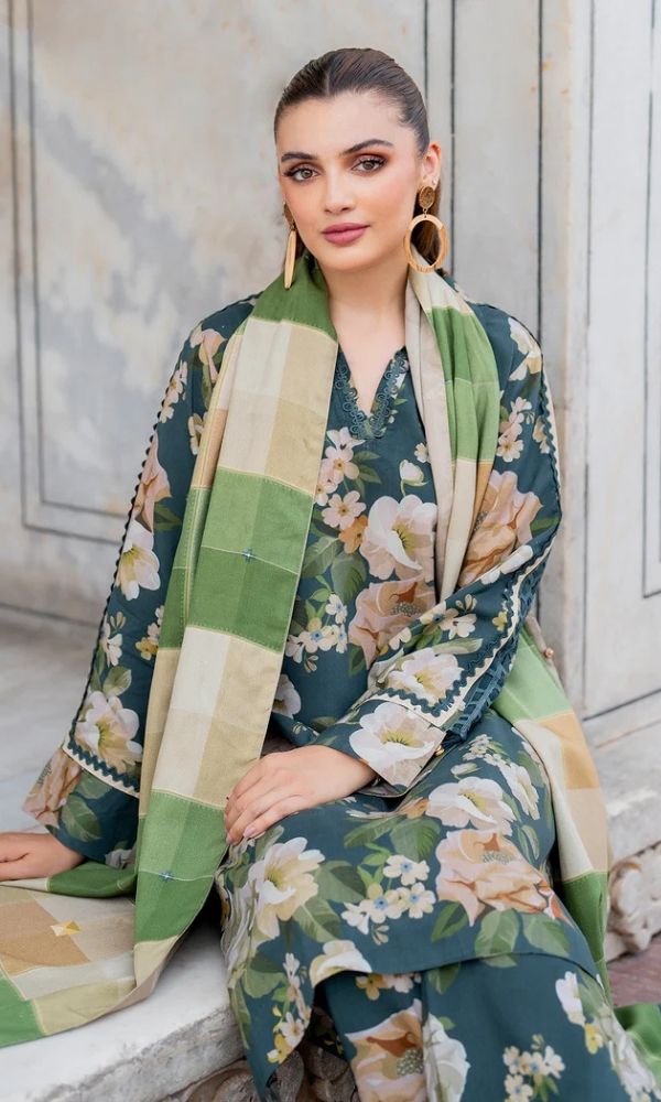 Khaddar 3pc unstitched digital printed collection