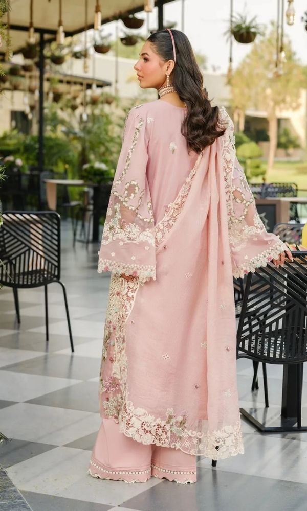Lawn 3pc unstitched heavy embroidered summer collection suit