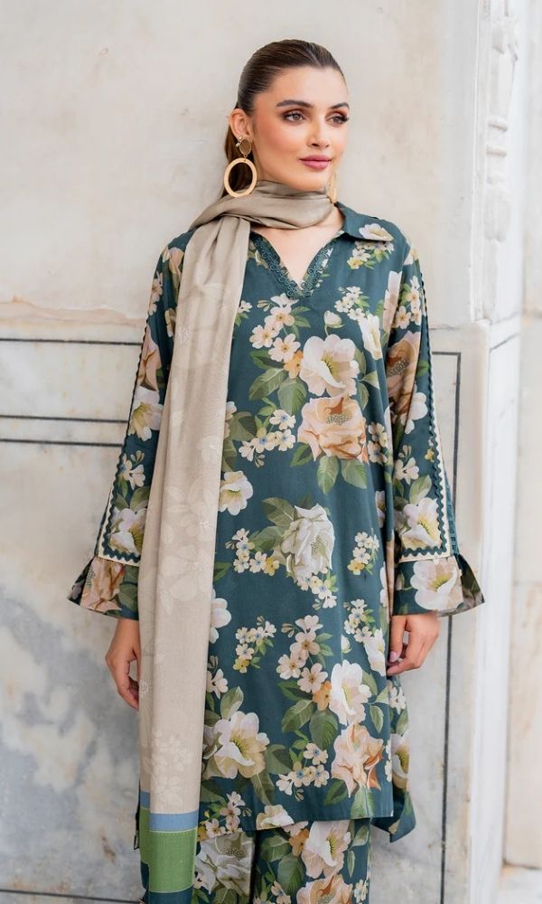 Khaddar 3pc unstitched digital printed collection