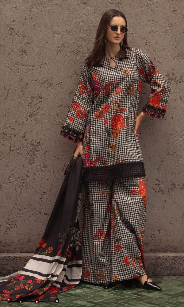 Khaddar 3pc unstitched digital printed suit