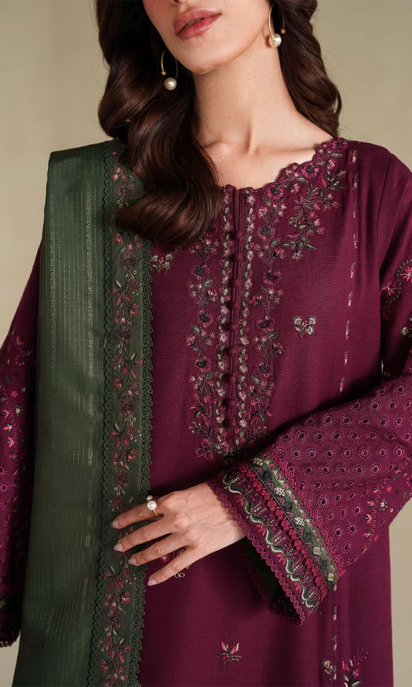 Lawn 3pc unstitched embroidered summer collection suit