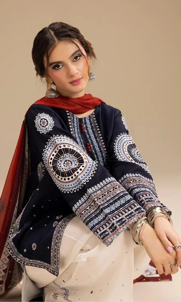 Lawn 3 pc unstitche summer embroidered collection