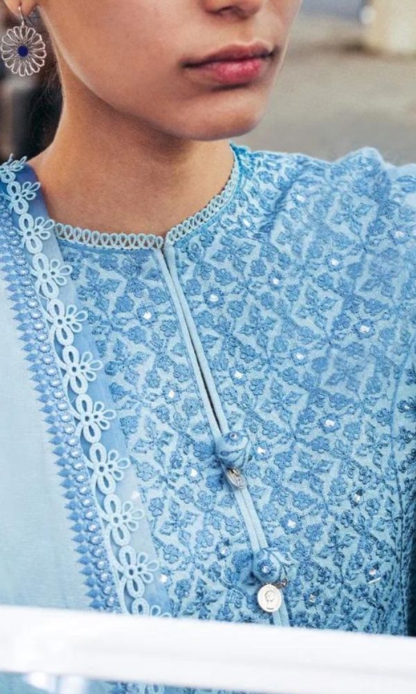 Lawn 3pc unstitched fully embroidered suit