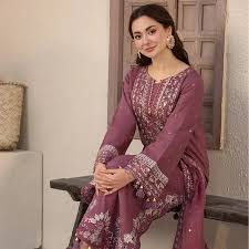 Premium Dhanak Sequin Embroidered 3 Piece Suit with Embroidered Dupatta WS-56