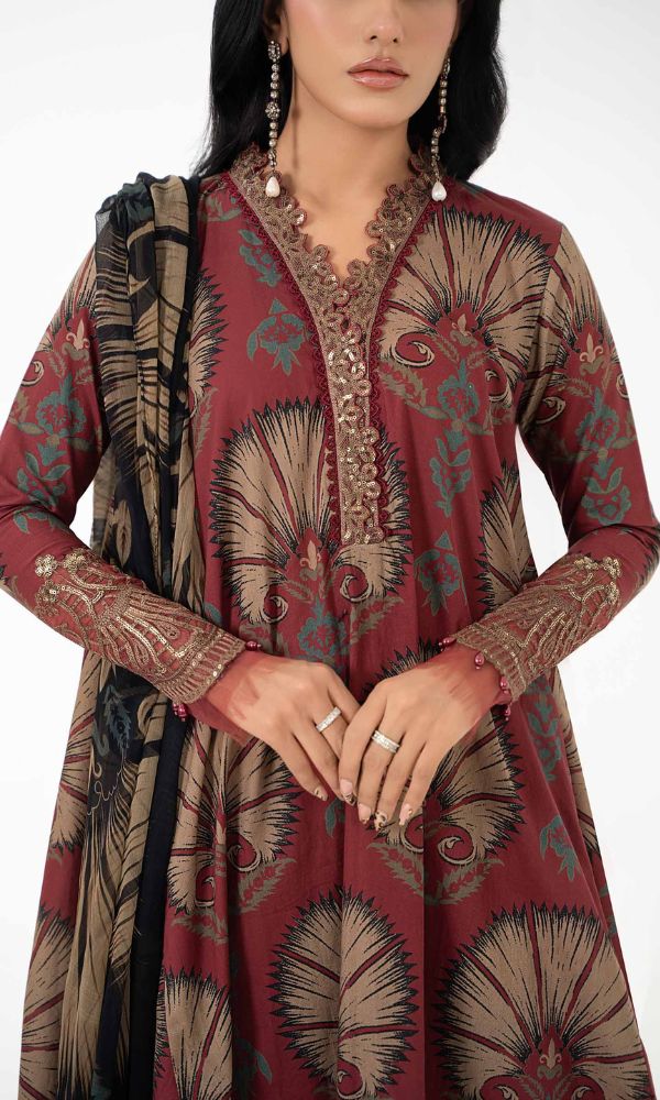 Lawn 3pc unstitched digital printed suit