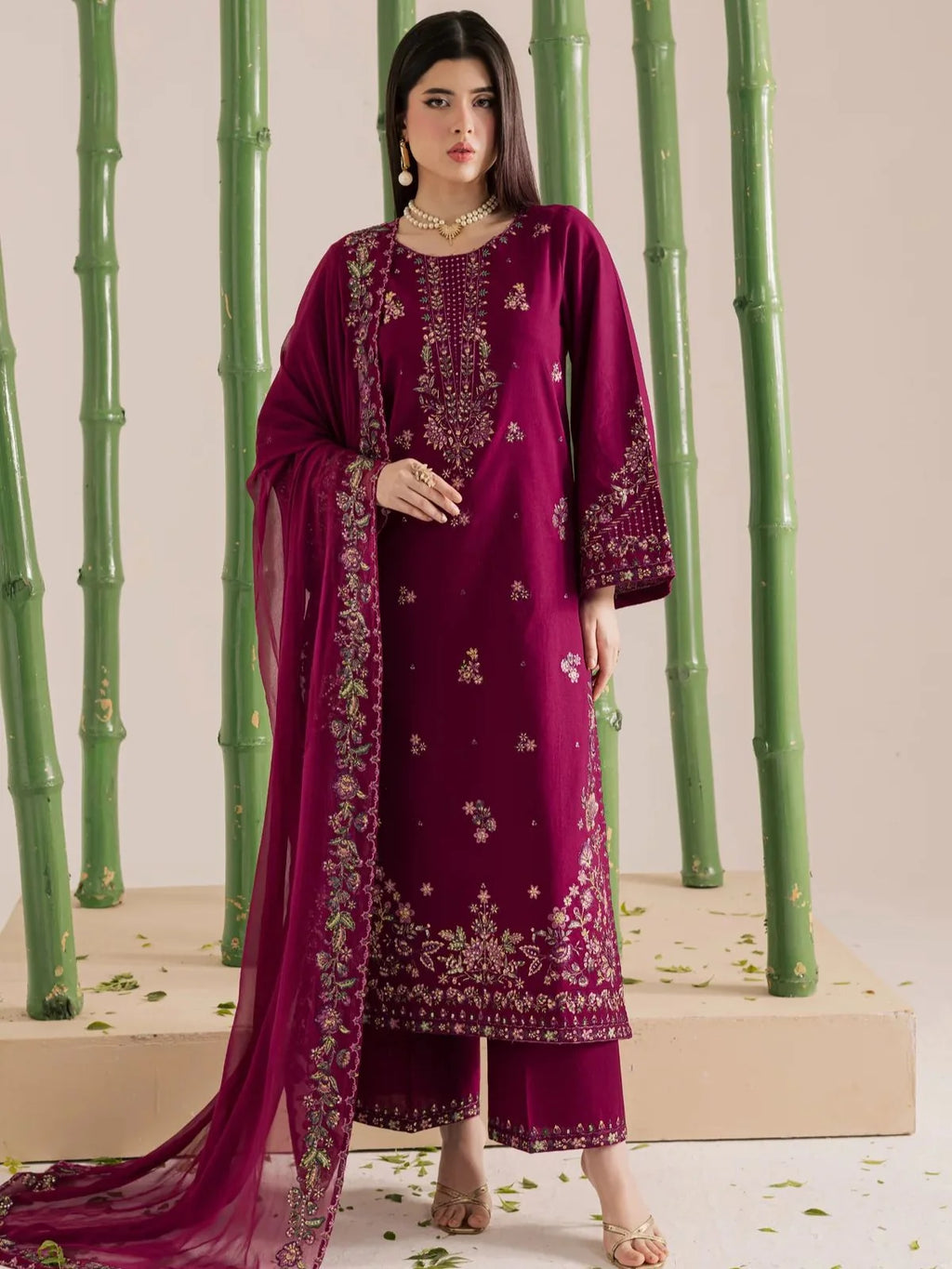 3-Piece Unstitched Printed Lawn Suit