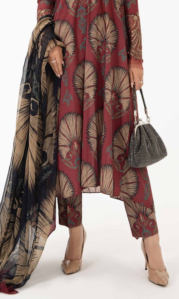 Lawn 3pc unstitched digital printed suit
