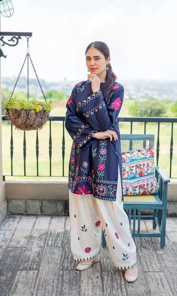 Lawn 2 pc unstitched embroidered summer collection suit