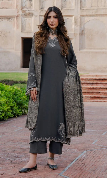 Lawn 3pc unstitched embroidered summer collection suit