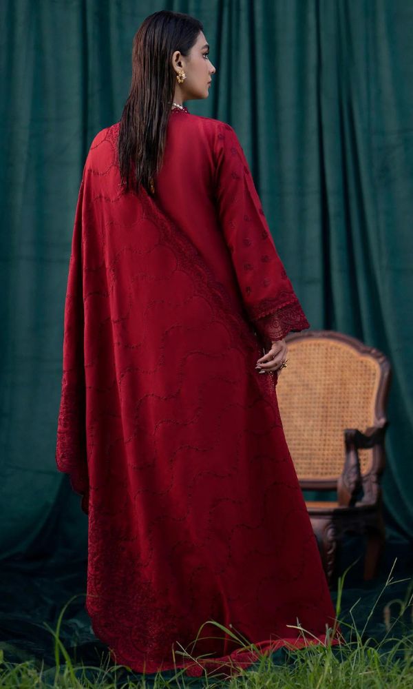 Lawn 3pc unstitched heavy embroidered suit