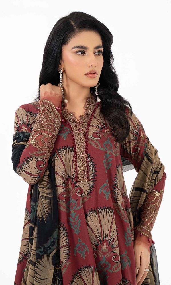 Lawn 3pc unstitched digital printed suit