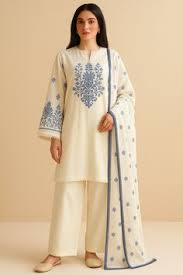 Women's winter embroidered Dhanak 3 piece unstitched suit with embroidered shawl