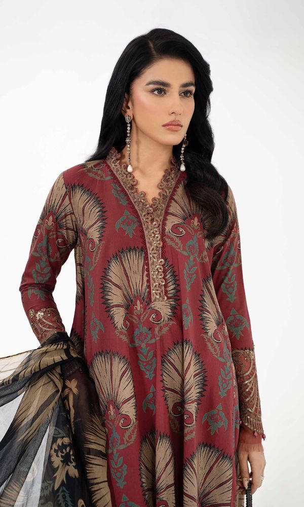 Lawn 3pc unstitched digital printed suit