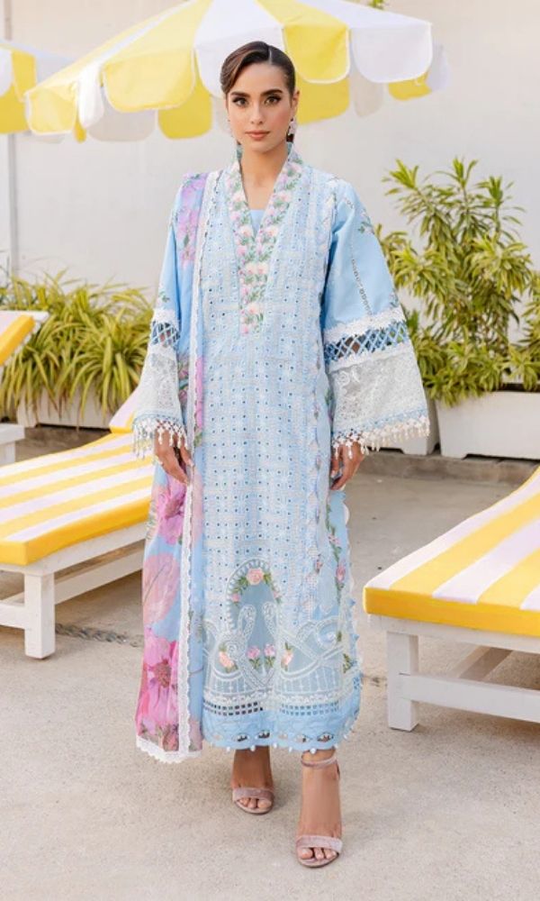 Lawn 3pc unstitched summer collection suit