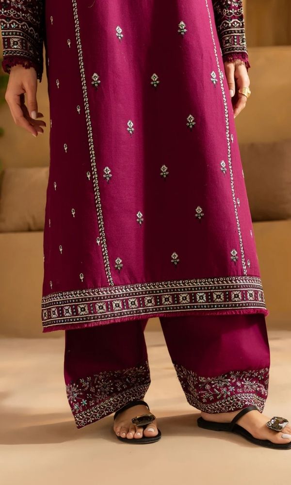 Lawn 2pc usntitched embroidered  suit