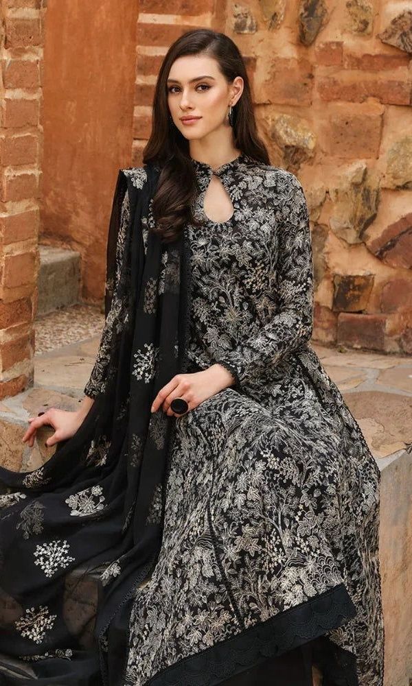 Lawn 3pc unstitched embroidered summer collection suit
