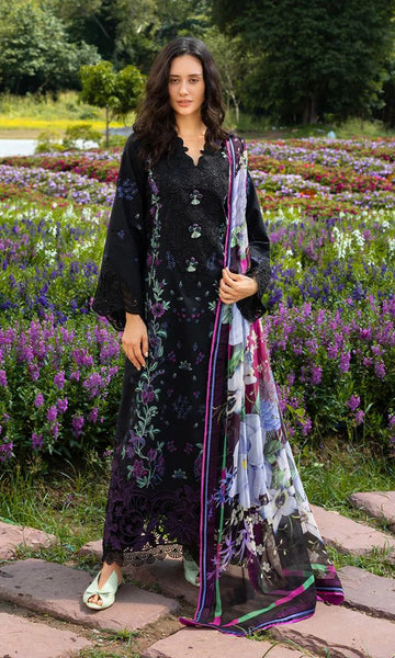Lawn 3pc unstitched heavy embroidered summer collection suit