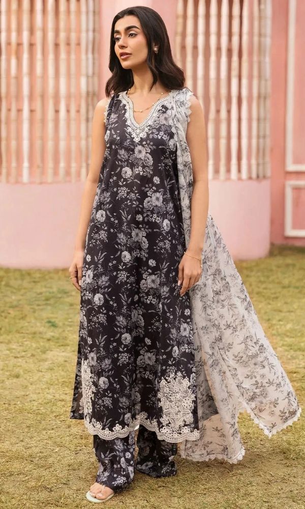 Lawn 3pc unstitched digital printed suit