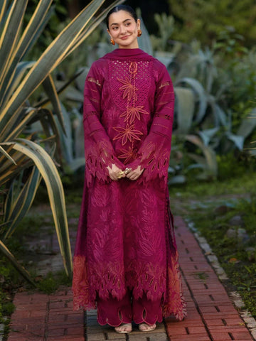 Lawn 3pc unstiched summer collection fully embroidered chiken kari suit